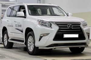 Lexus Защита переднего бампера труба 60 мм волна LEXUS (лексус) GX460 13- - Автоаксессуары и тюнинг