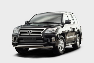 Lexus Защита переднего бампера труба 60/42 мм двойная LEXUS (лексус) LX570 12- - Автоаксессуары и тюнинг