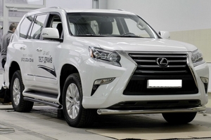 Lexus Защита переднего бампера труба 76 мм LEXUS (лексус) GX460 13- - Автоаксессуары и тюнинг