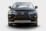 Lexus Защита переднего бампера труба 76/овальная 75х42 мм двойная LEXUS (лексус) RX270/RX350/450h 12-