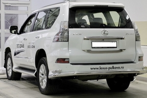 Lexus Защита задняя 76/42 мм двойная LEXUS (лексус) GX460 13- - Автоаксессуары и тюнинг