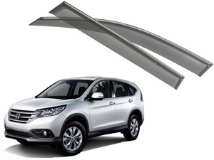 OEM-Tuning Дефлекторы боковых окон с хромированным молдингом, OEM Style HONDA (хонда) CRV 07-12 - Автоаксессуары и тюнинг