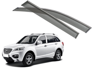 OEM-Tuning Дефлекторы боковых окон с хромированным молдингом, OEM Style LIFAN X60 12- - Автоаксессуары и тюнинг