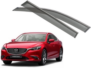 OEM-Tuning Дефлекторы боковых окон с хромированным молдингом, OEM Style MAZDA (мазда) 6 12-14 - Автоаксессуары и тюнинг