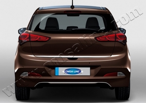 Omsa_Line Накладка на нижнюю кромку крышки багажника, нерж., 1 часть (HB 5D) HYUNDAI (хендай) i20 13- - Автоаксессуары и тюнинг