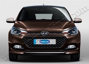 Omsa_Line Накладка на передний бампер, нерж. (HB 5D) HYUNDAI (хендай) i20 13- - Автоаксессуары и тюнинг