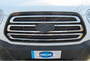 Omsa_Line Накладки на решетку радиатора, нерж., 3 части FORD (форд) Transit/транзит 14- - Автоаксессуары и тюнинг