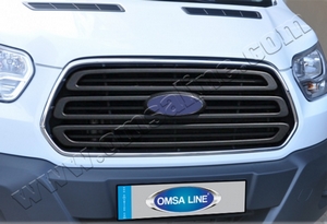 Omsa_Line Окантовка на решетку радиатора, нерж., 2 части FORD (форд) Transit/транзит 14- - Автоаксессуары и тюнинг