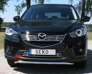 Seko Решетка в бампер нижняя 16мм, нерж. MAZDA (мазда) CX-5/CX 5 12- - Автоаксессуары и тюнинг