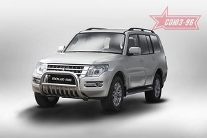 Souz-96 Решетка передняя мини низкая с защитой 76 мм MITSUBISHI (митсубиси) Pajero/паджеро V80 14- - Автоаксессуары и тюнинг