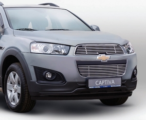 Souz-96 Решётка в бампер 10 мм - хром. заглушки CHEVROLET (шевроле) Captiva/каптива 13- - Автоаксессуары и тюнинг