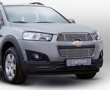 Souz-96 Решётка в бампер 10 мм - хром. заглушки CHEVROLET (шевроле) Captiva/каптива 13-