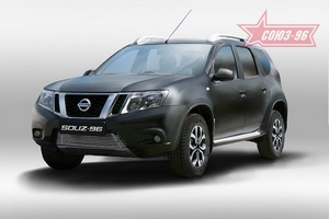 Souz-96 Решётка в бампер 10 мм - хром. заглушки NISSAN (ниссан) Terrano III 14- - Автоаксессуары и тюнинг