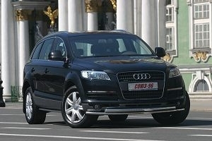 Souz-96 Защита переднего бампера 42 мм/60 мм труба двойная AUDI (ауди) Q7 06- - Автоаксессуары и тюнинг