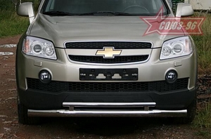 Souz-96 Защита переднего бампера 76 мм/42 мм двойная CHEVROLET (шевроле) Captiva/каптива 06- - Автоаксессуары и тюнинг