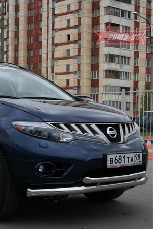 Souz-96 Защита переднего бампера 76/60 мм двойная NISSAN (ниссан) Murano/мурано 08- - Автоаксессуары и тюнинг