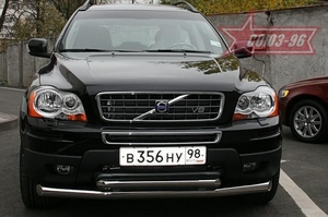 Souz-96 Защита переднего бампера 76/60 мм двойная VOLVO (вольво) XC90 07- - Автоаксессуары и тюнинг