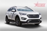 Souz-96 Защита переднего бампера труба 60/42 мм двойная HYUNDAI (хендай) Grand/Грандр Santa Fe/санта фе 13-