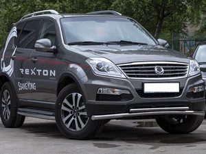 Souz-96 Защита переднего бампера труба 60/42 мм двойная SSANGYONG (ссанг енг) Rexton/рекстон III 13- - Автоаксессуары и тюнинг