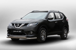 Souz-96 Защита переднего бампера труба 60/75х42 мм двойная NISSAN (ниссан) X-Trail 14- - Автоаксессуары и тюнинг