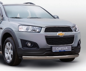 Souz-96 Защита переднего бампера труба 75x42 мм овальная CHEVROLET (шевроле) Captiva/каптива 13- - Автоаксессуары и тюнинг