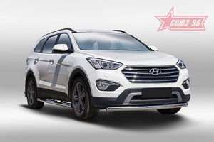 Souz-96 Защита переднего бампера труба 76 мм HYUNDAI (хендай) Grand/Грандр Santa Fe/санта фе 13- - Автоаксессуары и тюнинг