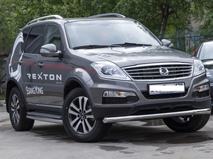 Souz-96 Защита переднего бампера труба 76 мм SSANGYONG (ссанг енг) Rexton/рекстон III 13- - Автоаксессуары и тюнинг