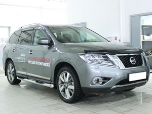 Технотек Пороги d-76 со вставками для ноги NISSAN (ниссан) Pathfinder 14- - Автоаксессуары и тюнинг