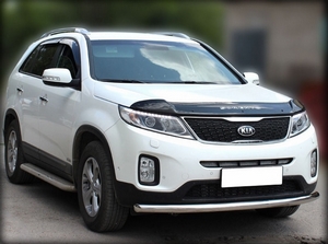 Технотек Защита передняя трубообразная d-60 KIA (киа) Sorento/Соренто 13- - Автоаксессуары и тюнинг