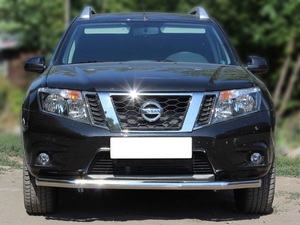 Технотек Защита передняя трубообразная d-60 с подгибами NISSAN (ниссан) Terrano III 14- - Автоаксессуары и тюнинг