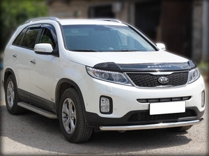 Технотек Защита передняя трубообразная d-60 с загибами KIA (киа) Sorento/Соренто 13- - Автоаксессуары и тюнинг