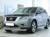 Технотек Защита передняя трубообразная d-60+53 двойная NISSAN (ниссан) Pathfinder 14-