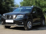 Технотек Защита передняя трубообразная d-60+53 с подгибами NISSAN (ниссан) Terrano III 14-