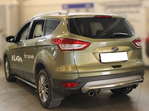 Технотек Защита заднего бампера трубообразная двойная d-60 FORD (форд) Kuga/куга 13- - Автоаксессуары и тюнинг