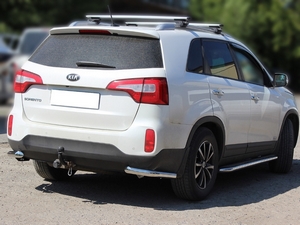 Технотек Защита заднего бампера уголки d-60 KIA (киа) Sorento/Соренто 13- - Автоаксессуары и тюнинг