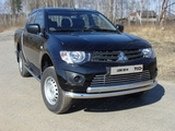 ТСС Пороги овальные с накладкой 120х60 мм MITSUBISHI (митсубиси) L200 14-