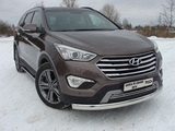 ТСС Пороги овальные с накладкой 75х42 мм HYUNDAI (хендай) Grand/Грандр Santa Fe/санта фе 13-