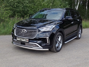 ТСС Защита передняя нижняя 60, 3 мм (для авто 2016 г.в.) HYUNDAI (хендай) Grand/Грандр Santa Fe/санта фе 13- - Автоаксессуары и тюнинг