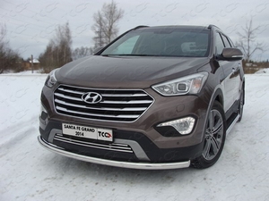 ТСС Защита передняя нижняя 60, 3 мм HYUNDAI (хендай) Grand/Грандр Santa Fe/санта фе 13- - Автоаксессуары и тюнинг