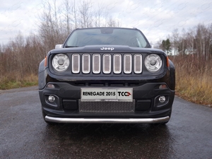 ТСС Защита передняя нижняя 60, 3 мм JEEP (джип) Renegade 15- - Автоаксессуары и тюнинг