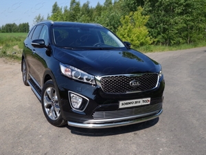 ТСС Защита передняя нижняя 60, 3 мм KIA (киа) Sorento/Соренто Prime 15- - Автоаксессуары и тюнинг