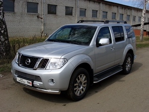 ТСС Защита передняя нижняя 75х42 мм NISSAN (ниссан) Pathfinder 10- - Автоаксессуары и тюнинг