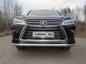 ТСС Защита передняя нижняя 76, 1 мм (бензин/дизель) LEXUS (лексус) LX570 15- - Автоаксессуары и тюнинг