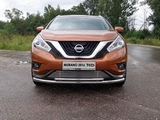 ТСС Защита передняя нижняя (двойная) 60,3/42,4 мм NISSAN Murano 16-