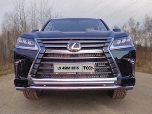 ТСС Защита передняя нижняя (двойная) 60, 3/50, 8 мм (бензин/дизель) LEXUS (лексус) LX570 15- - Автоаксессуары и тюнинг