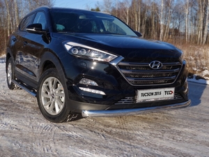 ТСС Защита передняя нижняя (овальная) 75х42 мм HYUNDAI (хендай) Tucson 16- - Автоаксессуары и тюнинг