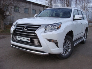 ТСС Защита передняя нижняя (овальная) 75х42 мм LEXUS (лексус) GX460 13- - Автоаксессуары и тюнинг