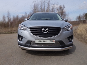 ТСС Защита передняя нижняя (овальная) 75х42 мм MAZDA (мазда) CX-5/CX 5 15- - Автоаксессуары и тюнинг