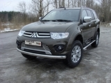 ТСС Защита передняя нижняя (овальная) 75х42 мм MITSUBISHI (митсубиси) Pajero/паджеро Sport 13-