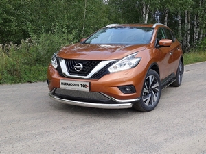 ТСС Защита передняя нижняя (овальная) 75х42 мм NISSAN (ниссан) Murano/мурано 16- - Автоаксессуары и тюнинг